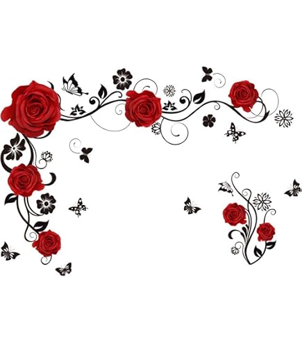 Sticker Mural Fleur D'hibiscus Rose - 80x79 Cm - Vinyle Mat - Facile à Poser Et à Retirer Sans Trace - 8