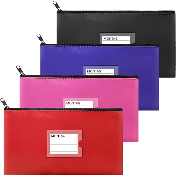 Pochette Budget Enveloppe Français ZMDMAH 6 Pièces Sacs D'argent Avec Fermeture Éclair | FindTheDeal Enveloppe Budget