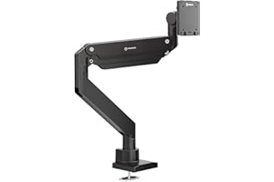 ONKRON Supporto Monitor Scrivania 17"-57", Carico 2-27 kg, Braccio Monitor Scrivania Regolabile VESA 75x75-200x200, Supporto Schermo PC Inclinabile e Girevole, Accessori gaming e ufficio, Nero G130-B