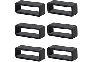 Mozeat Lens 6 Stück Silikon Uhrenarmband Halter Uhrenarmband Schlaufen Schwarz Uhrenarmband Befestigungsringe Gummi Ersatz Uhrenarmband Keeper