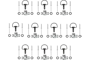 Oldbones Chiusure per moto da gara a sgancio rapido D-Ring 1/4 di giro per carenatura Rivetto tipo B 17 mm (confezione da 10) Cromato Nero