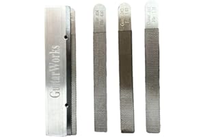 ‎CARMOTTER Luthier Tool, Stainless Steel, Luthier Files, Perfect for Maintenance and Repair of Guitars, Durable Fret Crown Tool Set, 4 Pieces