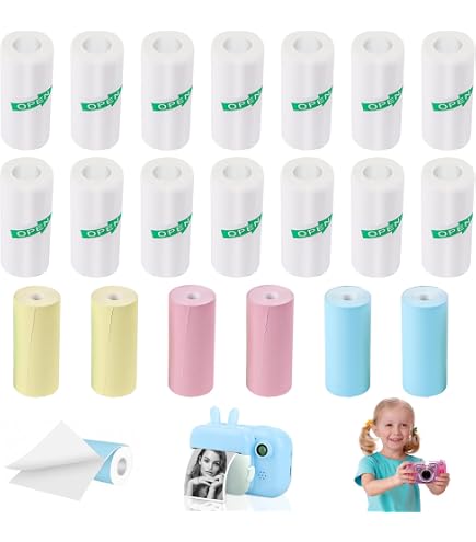 12 Rollen Gekleurd Thermisch Papier – 57x25 Mm, Wit/roze/paars/blauw/geel, BPA-vrij, Geschikt Voor Mini-printers En Stickerprinters