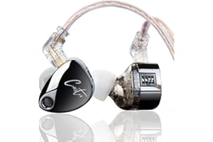 keephifi KZ Castor KZ in Ear Monitor KZ ecouteurs Filaire Intra-Auriculaires HiFi 2DD IEM,Cible Harman avec Basses améliorées, 4 commutateurs de réglage, câble détachable 2 Broches(Super Bass)