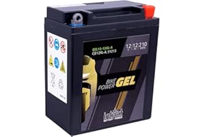 intAct - BATTERIE MOTOCYCLE GEL | Batterie offrant +30% de puissance de démarrage Pour moto, quad, etc. | GEL12-12AL-A, YB12AL-A, 51213, batterie 12V, 12 AH (c20), 210 A (EN) | Dim : 135x81x161mm