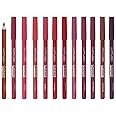 MATT LOOK Colorite Lip Contour|Long Lasting|Smudge Proof|Enriched with Vitamin E|Glides Smoothly|One Stroke n Application|Lips Look Enhanced|Can also Be used as a Lip Color Too-Pack of 12