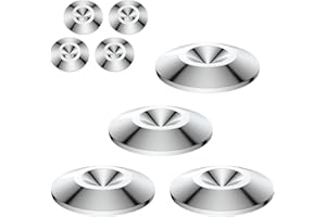 Audiocrast 8pcs Unterlegscheibe für Spikes 25mm×4mm,Spikeuntersetzer Kupfer Lautsprecher Shock Base Pad,Universal Shock Absorber Isolierung Füße Mat für Lautsprecher Verstärker Spikes(Silberig)