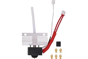 KOYOFEI Kit Hotend pour Elegoo Neptune 3 Pro/Plus/Max, extrudeuse, tête d'impression 3D, extrudeuse, kit de bloc de chauffage avec 5 pièces supplémentaires de buse en laiton de 0,4 mm et 1 couvercle en