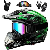 Casco Motocross Integrale Con Stampa Floreale - Kit Completo Con Occhiali E Guanti - Foto 6