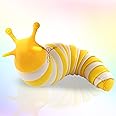 SITTELLA Fidget Slug Funny Sensory Toys with Relaxing Sound for Children & Adults Stress Relief Hand Sensory Toy (Pack of 1, Yellow-White 19CM)