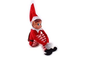 Naughty Little Christmas Elf – Elvie (flicka) – roliga och lekfulla älvor beteende dåligt figur med mjuk kropp och vinylansik