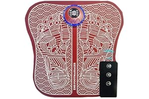 REGALURES Masajeador de Pies Eléctrico,6 modos,19 niveles de intensidad masajeador de pies para Aliviar el Dolor y la Circulación Sanguínea, USB Recargable Foot Massager