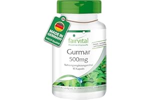 Fairvital | Gurmar 500 mg - 90 capsule - Gymnema Sylvestris - qualità controllata e dosaggio elevato - 100% vegano - Prodotto in Germania