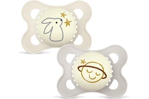MAM Original Night nappar 2-6 nappar i set om 2 till 6 månader | Lyser i mörkret, med steriliserande napphållare, extra tunn och flexibel din, SkinSoft silikon, BPA/BPS-fri