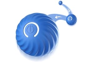 BeNsil Palla Rotolante Attiva per Cani - Palline Mobili Ricaricabili tramite USB, Palla da Salto Durevole Giocattolo per Cani, Palla Rotante Rimbalzante con Movimento Automatico