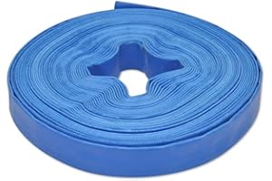 vidaXL Manguera Plana de Agua 25 m 25 mm Poliester PVC Azul Goma de Incendios