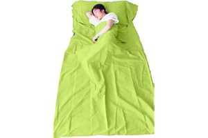 Elonglin Drap de Sac de Couchage de Voyage Portable, Microfibres Doublure Sac de Couchage Idéal pour Auberges Refuges Voyage Hôtel Camping