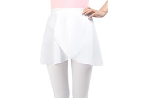 Monbessi Falda Ballet Niña Mujer - (Altura: 120-175 cm) Falda de Abrigola de Ballet Danza, Gasa para Ballet, Cintura Elástica
