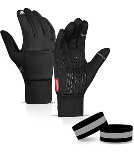 VAWSVOCS Gants D'hiver Chauds En Tricot, Gants à écran Tactile Hommes Et Femmes, Avec Une Doublure En Polaire Fine Taille Unique, Winter Gloves Pour Conduite Travail Velo (A