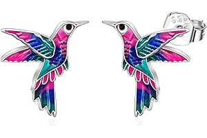 YAFEINI Motyl/kot/królik/królik/panda/sowa/wilk/koliber pingwin kolczyki srebro próby 925 szczęśliwe urocze zwierzę kolczyki sztyfty biżuteria prezenty dla kobiet mamy matki dziewcząt, Srebro szterlingowe,