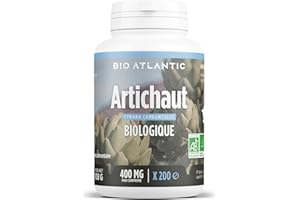 BIO ATLANTIC Artichaut Bio - Cynara cardunculus var. scolymus - 400 mg - Origine FRANCE - 200 Comprimés