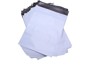 MFLABEL 100 Stück Versandbeutel aus Plastik, Selbstklebende Versandtaschen Blickdicht, Verschiedene Maße für Kleidung und Textilien Transport (9x12in/22,9x30,5cm)