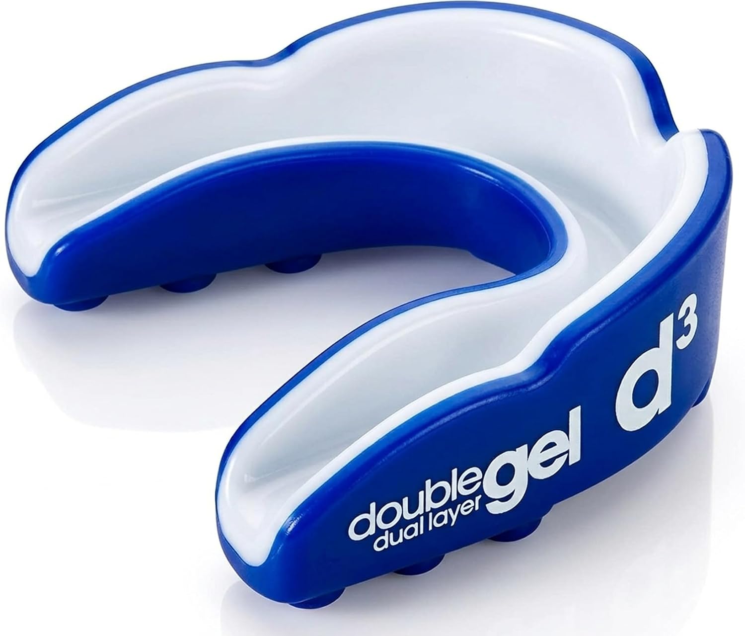 d3 Protector bucal deportivo [doble capa gel talla para adultos 12+] Protección bucal dientes para deportes de contacto Boxeo MMA Kickboxing Muay Thai Rugby Artes Marciales | Funda higiénica