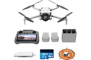DJI Mini 4 Pro fly more combo Bundle, dron mini plegable con cámara de vídeo 4K HDR, menos de 249 g, 34 min de tiempo de vuelo, C0