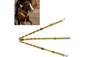 BININBOX Collier de Plastron de Cheval à LED,Réglable Harnais de Cheval,Chevaux Ceinture de Cou Équipement de Sécurité Équestre,Visibilité et Sécurité Accrues pour L'équitation de Nuit