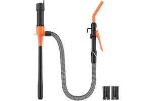 Portable Fuel Transfer Pump, Pefitqap Upgraded Portable Battery Powered Pump with PVC Durable Hose & Anti-Leak Spiral Seal 2.5 GPM, Automatic Fuel Syphon Pumps for Gasoline Diesel Oil Gas Water