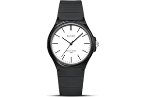 BAISHIOI Mens Watches Analog Quartz Watches for Men Gents Watches Minimalist Fashion Business Designer Waterproof Men's Wrist Watches with Black Silicone Strap