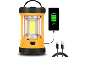 Camping Lantern, 3200LM Bright Camping Lights, 4600mAh Power Bank & Rechargeable LED Lantern, 5 Light Modes Lantern Flashlight for Power Outages/Hurricane/Emergency, CT CAPETRONIX Camping Accessories