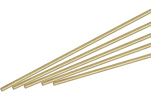 sourcing map 10 Stück Messingstab Messing Massiver Runde Stab 1mm Durchm. 300mm Länge Drehstange für RC Modell DIY Bastel