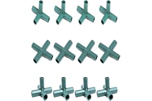 PMELCXD Lot de 12 connecteurs 4/5 voies en PVC 16 mm pour cadre de serre 3 types