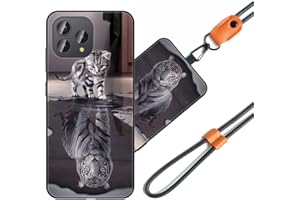 JEZSTHAI Funda Compatible con CUBOT P80 Carcasa de Silicona Suave con Correa Colgante Correa de Cuello Cordón para Movil,Anti-Choque Protección Case con Patrón.Patrón*A05