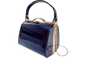 UShopUK Top Handle Patent Leather Cross Body Bridal Prom Wedding Evening Party Clutch Hand Bag