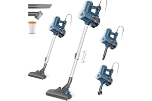 ‎EICOBOT EICOBOT S12 Staubsauger Mit Kabel, 18000Pa 6-in-1 Stielstaubsauger Mit Kabel, HEPA Filter, 450W Geringer Stromverbrauch, 7 M Kabel, Multi Szenen, Geeignet Harte Böden Tierhaare, BlauGrau