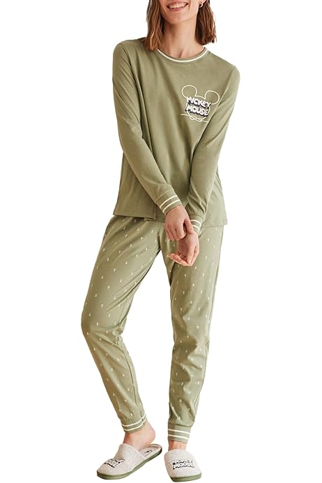 Pyjama Long Femme Women'secret - Modèle Teddy Tree, Doux Et Confortable Pour Dormir Ou Se Détendre