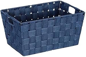 Wenko Cesto para baño Adriaazul oscuro - Cesta para el baño Capacidad: 6.24 l, Polipropileno, 30 x 15 x 20 cm, Azul oscuro