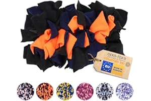 MIMIKO Pets - Mata węchowa dla psa i kota | XS (17x28cm) Czarny-granat-pomarańcz | Zabawki interaktywne dla psów | Mata do karmienia, nadająca się do prania | Mata edukacyjna w rozmiarach XS - XXL