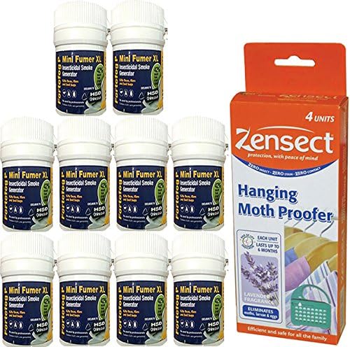 Moth Killer Multi Room Foggers and Clothes Moth Hanging Proofers for the Home