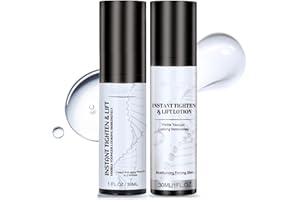 FASHION BASE Instant Face Lift Cream Set, Anti-Aging Skin Tightening & Lifting Serum with Hyaluronic Acid, Skin Serum Visibly Lifting Wrinkles and Sagging Skin for Eyes Face & Neck for All Skin Types