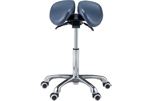 Master Massage Berkeley sadelstol, delad sits med lutningsalternativ, justerbar höjd, 40 cm x 38 cm x 53 cm – 71 cm (L x B x H)