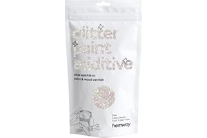 Hemway madre de la perla del brillo de la pintura aditivo extra gruesos 1/24" 1 mm para emulsión pinturas al agua - Interior y exterior de pared, de techo, de madera - 100 g / 3,5 oz