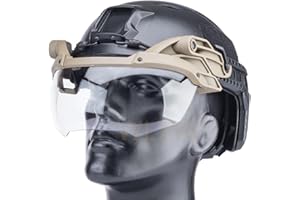 WLXW Visiera Tattica Ribaltabile per Binari del Casco, Occhiali Sicurezza Softair 2 Lenti Colorate, per Casco Veloce Maschera Protettiva Ribaltabile Antivento Antiappannamento CS War Game