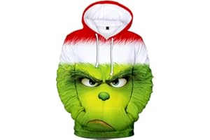 EUDOLAH Men's Hoodie Christmas snowman sleigh santa claus gifts Xmas stocking for autumn winter