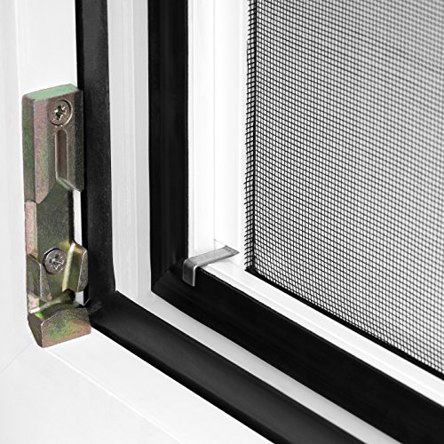 Insektenschutz Fliegengitter Fenster Spannrahmen Weiß 100×130 cm (Breite X Höhe) RAL 9016 - 5