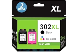 RHOMBA 302 302xl 302 xl Nero e Colore per Cartucce HP 302 302 xl 302xl per Cartucce HP Envy 4520 Cartucce HP 302 xl Nero e Colore (1 Nero, 1 Colore, 2 Pack) (3)