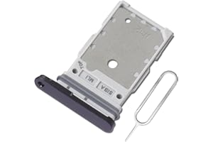 Eonpam Dual SIM Karte Rahmen für Samsung Galaxy S24/S24+ Plus Card Tray SIM Kartenhalter Slot Schlitten Halter + SIM Pin(Schwarz)