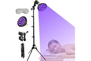 54W UV Solarie Ljus 18PCS LEDS Solarie Lampa Helkropp 395nm Lila 300 ° Roterande Justerbar Stand Light Solarium Lampa Hemma